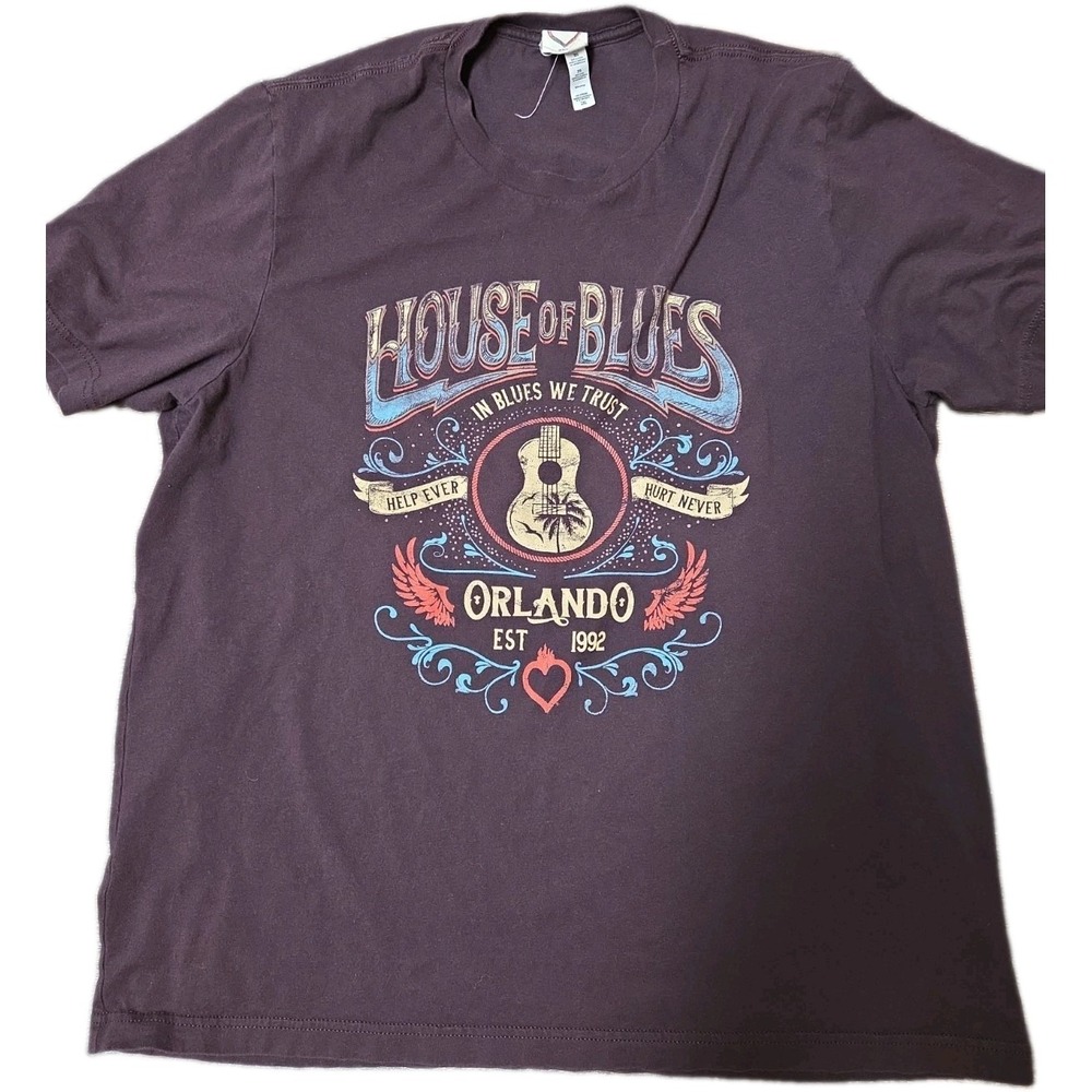House Of Blues Orlando T- Shirt 100% Cotton Tee XXL